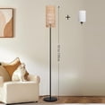 thumbnail image 2 of Floor Lamp for Living Room Farmhouse Rattan Floor lamp Modern Standing lamp with HandWorked Rattan Shade Tall Lamp with Foot Switch, 2 of 7