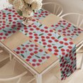 thumbnail image 2 of Ambesonne Floral Table Runner & Placemats, Poppy Flower Leaves Buds, Placemat 4 pcs + Runner 14"x90", Vermilion Pale Blue, 2 of 2