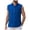 Blue, variant on TANGQIOP Men T-Shirts Short Sleeve Half-Placket Sleeveless Base Layer Undershirts Outdoor Casual Vest Quick Dry Breathable White XL