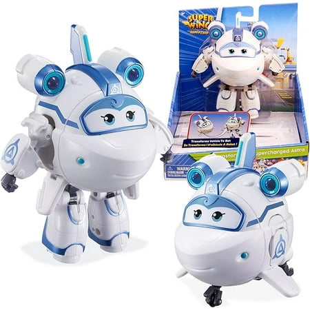 Super Wings Transformer Toys 5" Action Figure Supercharged Tobot Astra, 2 in 1 Rescue Bots Transforming Airplane Robot Toys, Educational Toys for Boys and Girls Age 3+, Gifts for Preschool Kids
