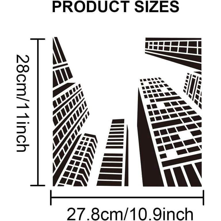 City Building Stencils 11.8×11.8inch Large City Skyscraper Template with Paint Brush Modern Cityscape Looking up at Tall Buildings Drawing Stencil for DIY Crafts Furniture Wall Decor - Walmart.com city-building-stencils-11-8-11-8inch-large-city-skyscraper-template-with-paint-brush-modern-cityscape-looking-up-at-tall-buildings-drawing-stencil-for-diy-crafts-furniture-wall-decor-walmart-com