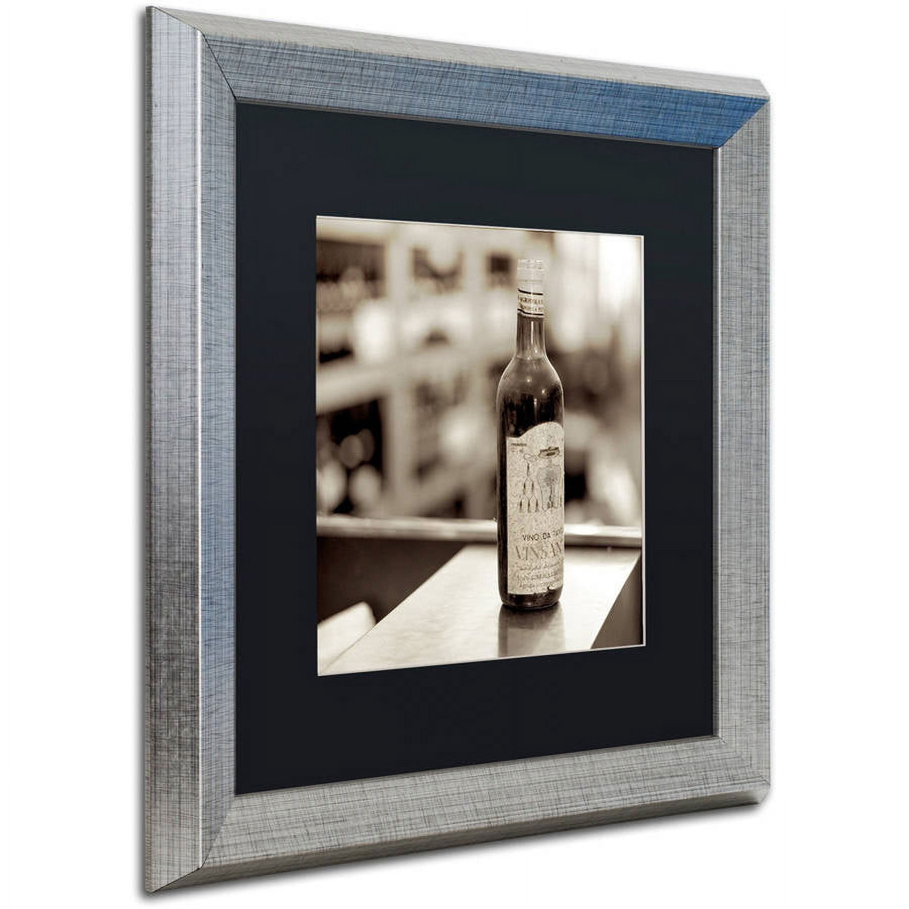 Trademark Fine Art "Tuscany Caffe III" Canvas Art by Alan Blaustein, Black Matte, Silver Frame