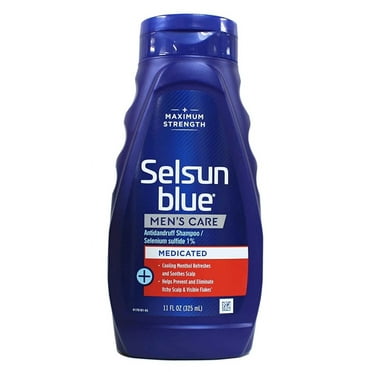 Selsun Blue Shampoo Mens Care Max Strength Medicated 11oz (Pack of 3)