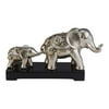 ORE International 9" Elephant Polyresin Vine Figurine Decorative in Silver