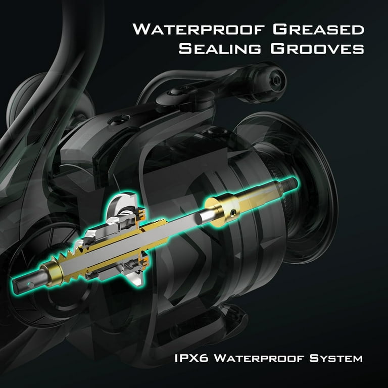 KastKing Kapstan Elite HS Saltwater Spinning Reel - IPX6 100% Waterproof –  Up to 55LBs Max Drag Big Game Fishing Reel - 6.2:1 High Speed - CNC
