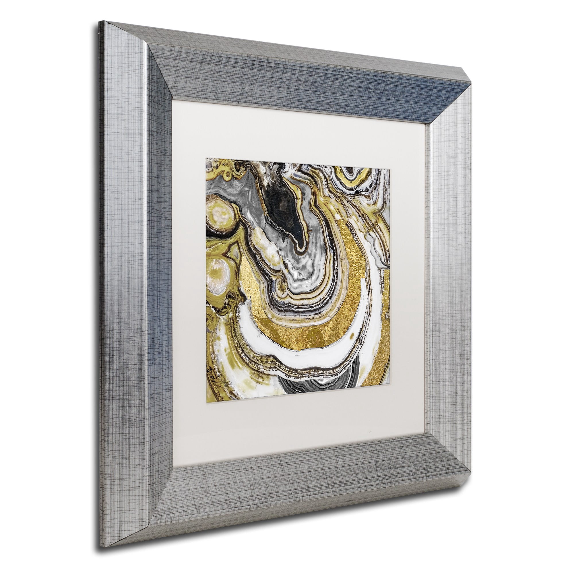 Trademark Fine Art "Stone Prose" Canvas Art by Color Bakery, White Matte, Silver Frame