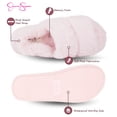 thumbnail image 3 of Jessica Simpson Womens Plush Faux Fur Fuzzy Slide on Open Toe With Elastic Backstrap, 3 of 9