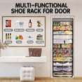 thumbnail image 6 of Over The Door Shoe Organizer with 12 Large Breathable Pockets - Durable Hanging Storage for the Entire Family's Shoes (Black), 6 of 6