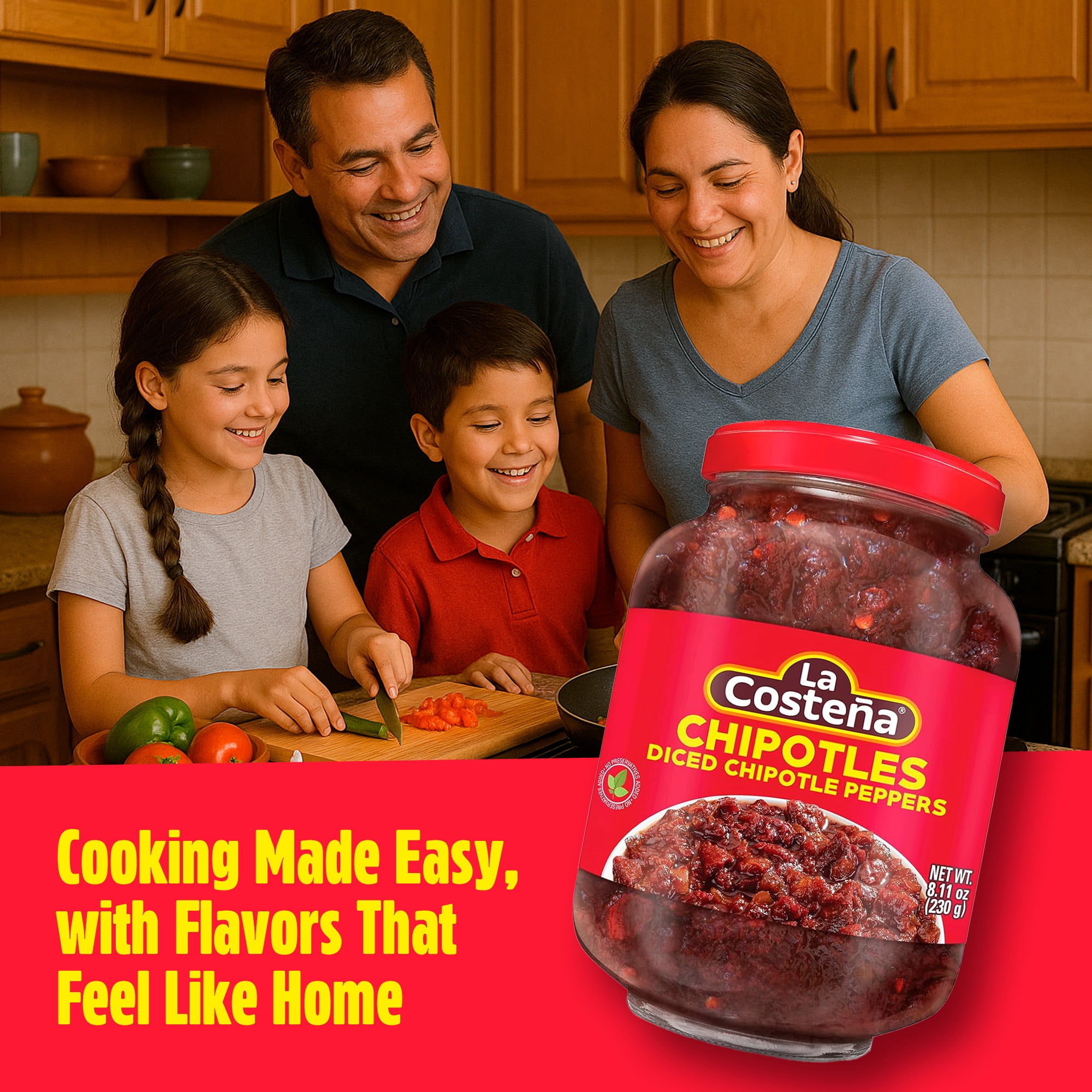(12 pack) La Costeña Diced Sweet Chipotle Peppers, 8.11 oz