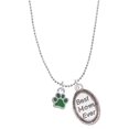 thumbnail image 1 of Delight Jewelry Silvertone Mini Translucent Green Paw Best Mom Ever Charm Necklace, 1 of 4