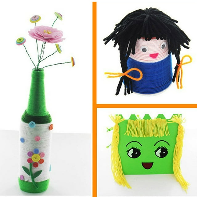 serony 12pcs Kids DIY Knitting Crochet Yarns Multicolor Handcrafts Colorful Craft Sewing Thread Crafting Yarn Random Color
