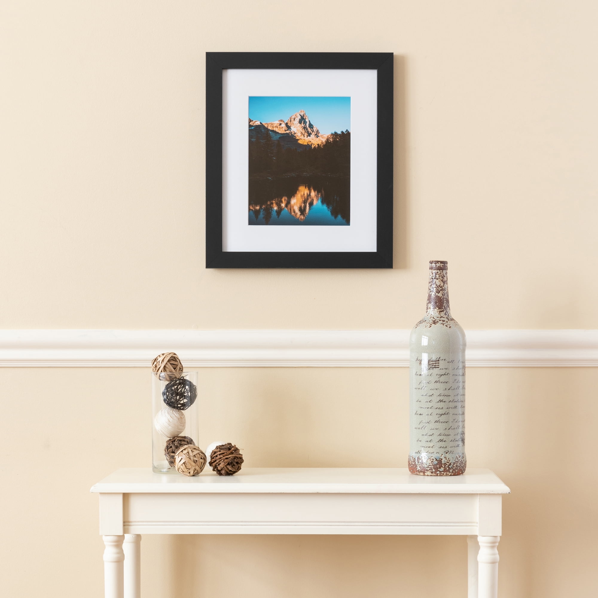 ArtToFrames 18x24 inch Soft Black Picture Frame, Black 18" x 24" MDF Poster Frame (WOM-5180) 1234