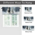 thumbnail image 6 of Horse Kitchen Window Curtain Valance Racing Black and White Horses on Snow Forest Window Valance for Bedroom Bathroom Living Room Dining Room Valances Set 54 by 18 in, 1 Panel, 6 of 6