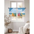 thumbnail image 4 of Beach Chairs Sheer Curtains 45 Inch Long 2 Panels, Summer Beach Ocean Seagull Sky Light Filtering Rod Pocket Curtains, Sheer Voile Drapes for Living Room Bedroom, 52"x45", 4 of 8