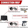 thumbnail image 5 of Pressure Washer Quick Connect Kit, 4 Pack Stainless Steel M22-14mm Male to 3/8" Quick Connect Couplers, Swivel Adapter Set for Power Washer Hose and Gun, 5 of 7