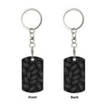 thumbnail image 2 of Wukai White Pineapples Print Rectangular Metal Keychain: Sleek and Durable Key Ring for Securely Holding Keys Perfect for Everyday Use, 2 of 5