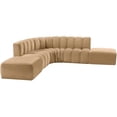 thumbnail image 5 of Meridian Furniture Arc Camel Velvet Modular Sectional, 5 of 12
