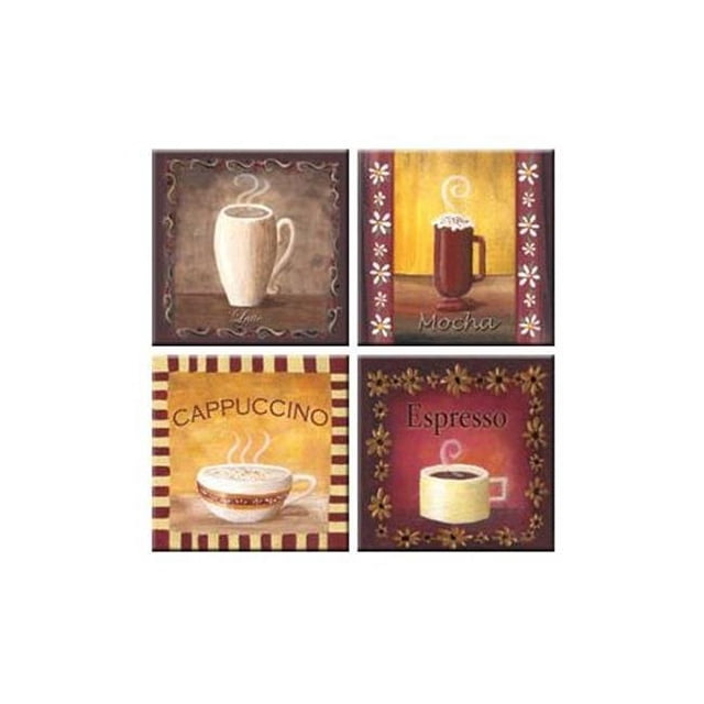 McGowan TT00580 Tuftop sous-Verres Coffee Time Ensemble de 4