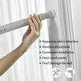 thumbnail image 3 of Room Divider Tension Curtain Rod For Windows 121 to 161 Inch Extra Long Tension Rods Outdoor Curtain Rod,Adjustable Spring Window Curtain Tension Rod Pressure Extendable Curtains Rod,White, 3 of 7