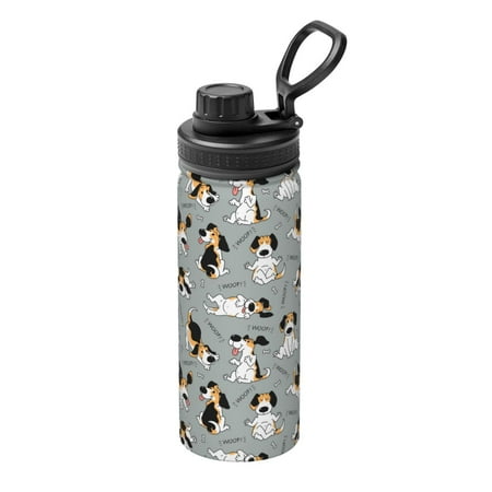 

Goofa Funny Beagle Active Dog Print 18oz Sports Insulated Kettle With Straw Water Bottle Sports Water Bottle For Running Hiking Cycling Climbing Mans Womans