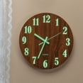 thumbnail image 2 of Wood Glow in the Dark Wall Clock, 2 of 3