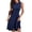 Dark Blue, variant on Women's Summer Dresses 2026 Sleeveless Ruched Waist A Line High Low Midi Waist Tight Party Wedding Guest Dresses Trendy Cocktail Dress Blue L