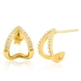 thumbnail image 4 of Sterling Silver 18K Gold Plated Triangle Wrap Earrings, 4 of 7