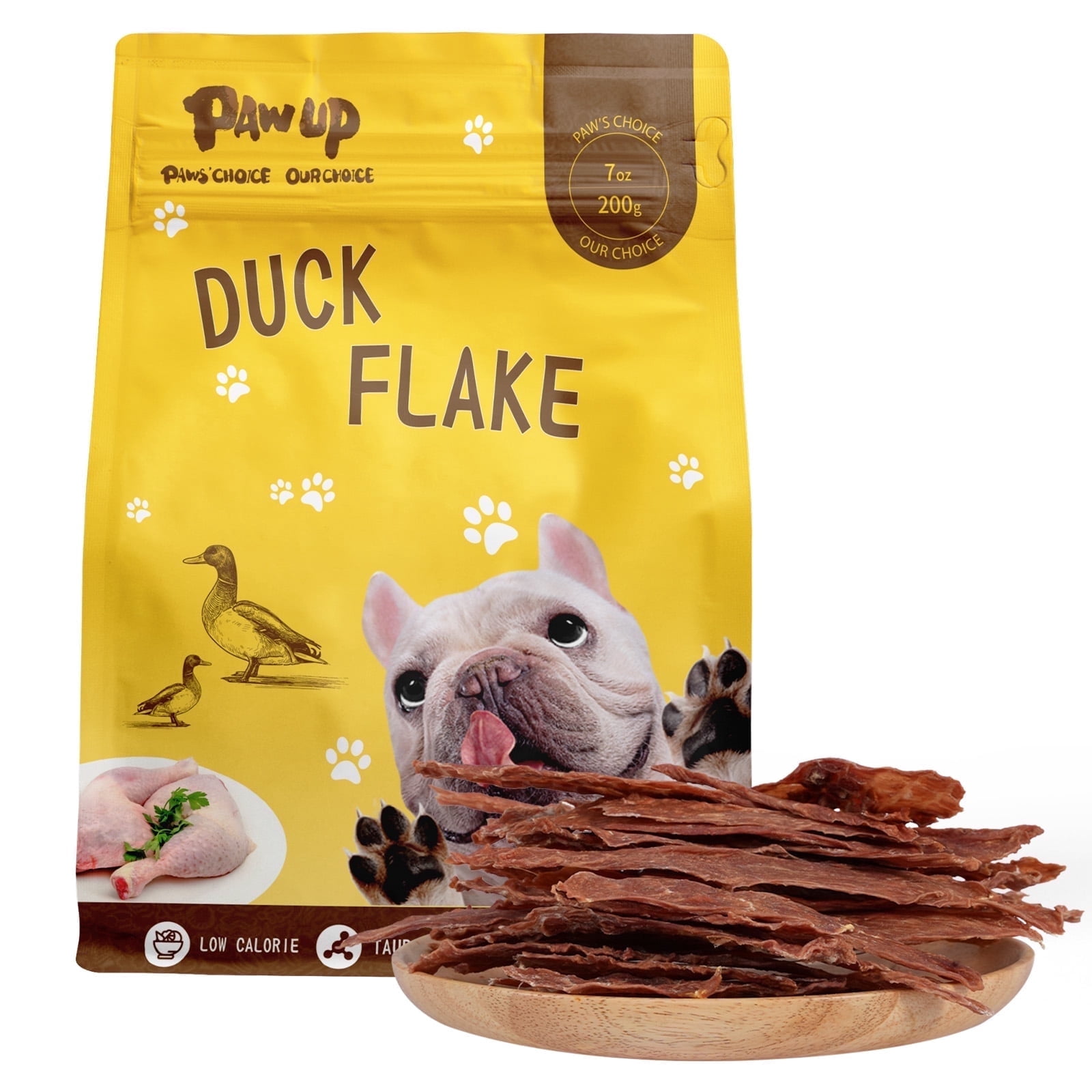 (3 pack) PAWUP Duck Jerky Dog Treats, High Protein Pure Duck Crisps Dog Snacks for Small Medium Large Dogs, Training Treats for Dogs, 7oz