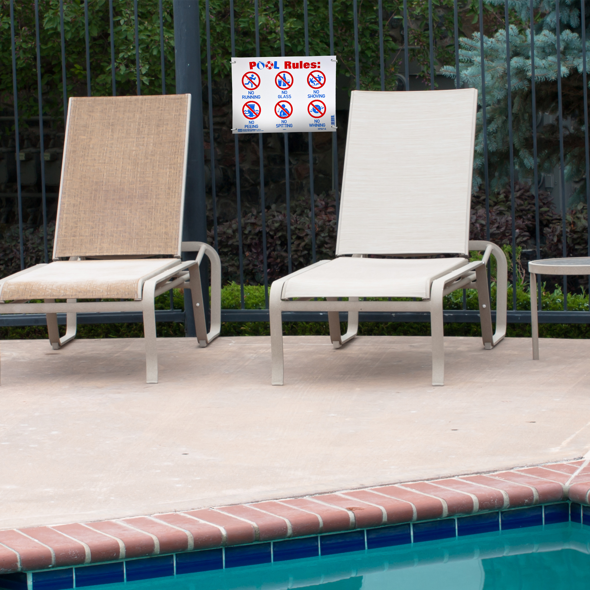 HY-KO Pool Rules Sign, Weather-Resistant Plastic, 10 x 14 inch, Highly Visible Symbols