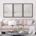 thumbnail image 3 of PixonSign Framed Canvas Print Wall Art Set Duotone Gray White Pastel Watercolor Paint Strokes Abstract Shapes Illustrations Modern Art Geometric Mid-Century Modern Cozy for Bedroom - 24"x36"x3 Black, 3 of 5