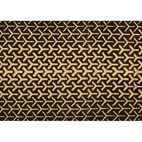 Ahgly Company Indoor Rectangle Abstract Brown Modern Area Rugs, 6' x 9'