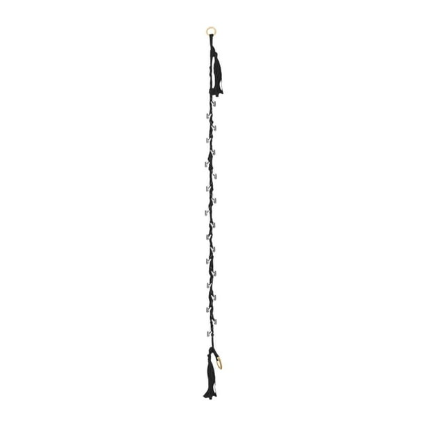 Cadena para colgar juguetes de peluche, organizador de juguetes de peluche para colgar en la pared con clips resistentes. negro