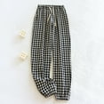 thumbnail image 6 of Annhoo Plus Size Pj Pants for Women Casual Drawstring High Waist Plaid Loungewear Ladies Fall Pajama Trousers, 6 of 6