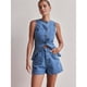 thumbnail image 4 of Conjunto de 2 Piezas de Mezclilla para Mujer, Informal, de Negocios, Sin Mangas, Blazer, Chaleco, Top y Pantalones Cortos, Conjunto de Chándal Azul L, 4 of 10