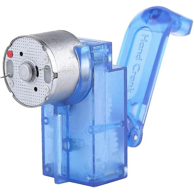 Handheld Dc Crank Generator Mechanical Generator Reduction Gear Box (blue) (1pcs)