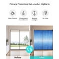 thumbnail image 4 of Window Privacy Film Blue Gradient Stained Glass Window Film Decorative Sun Block Window Cover Modern Minimalism Ombre Abstract Art Window Clings Static Adhesive Sticker for Bathroom 23.6"x59", 4 of 7