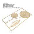 thumbnail image 5 of BIMZUC Iron Hanging Wall Decor Hollowed Rectangular Golden Flower Home Ornament for Living Room Coffee Bar (18.5 inches / 47 cm), 5 of 9