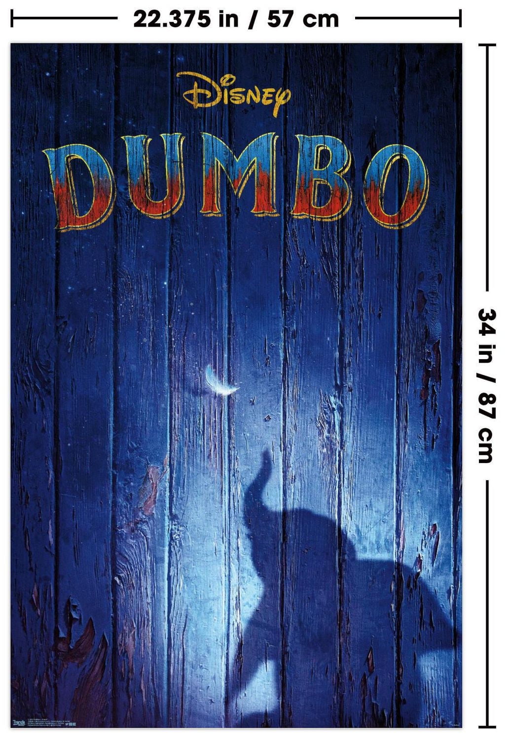 Disney Dumbo - Teaser Wall Poster, 22.375" x 34"