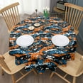 thumbnail image 3 of Camouflage Round Tablecloth 70x70in(178x178cm) – Waterproof Polyester Table Cover with Full Print Design, Wrinkle Resistant & Washable for Kitchen Dining Party Decor, 3 of 6