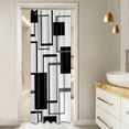 thumbnail image 4 of Black and White Shower Curtain Geometric Shower Curtains for Mens Bathroom Decor Black White and Grey Bath Curtain Set, Waterproof Cloth Fabric with Hooks 36x72 inch, 4 of 6