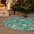 thumbnail image 6 of Lsque Mushrooms and Flowers Print Christmas Tree Skirt, Tree Skirt with Ties or Velcro, Perfect for Holiday Decorations, Halloween, and New Year-48", 6 of 7