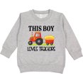 thumbnail image 2 of Inktastic Farming Cute Boy Loves Tractors Toddler Sweatshirt, 2 of 4