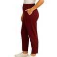 thumbnail image 4 of Turtle Bay New York Women's Plus Size Knit Pull on Pants - Cotton Blend Sweatpants with Flat Front Waistband and Side Seam Pockets, 4 of 6