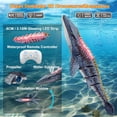 thumbnail image 3 of Remote Control Mosasaurus Dinosaur Toys for Boys Kids, Rechargable Swimming Pool High Simulation Toys, Electric RC Sea Monster with Light & Spray Water Birthday Gift for Ages 3 4 5 6 7 8 9, 3 of 6