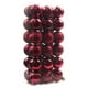 thumbnail image 1 of Injueey 36 piezas ventana techo Navidad adorno hogar árbol colgante reutilizable vacaciones decoración ornamento 4cm diámetro Kits de decoración para fiestas Vino rojo, 1 of 6
