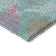 thumbnail image 4 of Addison Rugs Mayfield Washable Coastal Coral Aqua Rectangle Rug, 2'6" x 3'10", 4 of 6