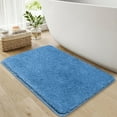thumbnail image 4 of FRAMICS Tassel Shower Curtain Sets with Bath Rug, Boho Striped Farmhouse Bathroom Sets with Hooks, Heavy-Duty Fabric, Water-Repellent and Washable, 72" x 72", Blue, 4 of 9
