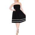 thumbnail image 3 of HAPPY BAY Women's Beach Summer Tube Top Clubwear Flowy Evening Dress Strapless Dresses for Women One Size Black, White Lace, 3 of 5
