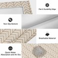 thumbnail image 5 of Simple Line Linen Texture Outdoor Rug 6x9 Ft, Non Slip Washable Area Rug, Beige Modern Art Geometric Patio Rugs Carpet Runner, Large Floor Mat for Indoor/Outdoor Deck Porch Camping, 5 of 8