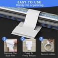 thumbnail image 6 of Triani 50Pcs Self Adhesive Hook and Loop Cable Ties Cord and Power Strip Oganizers Sticky-back Cord Organizer for Cords Home and Office (White), 6 of 7